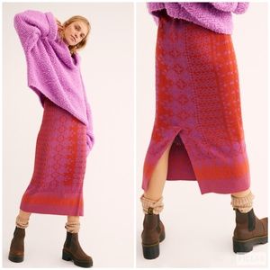 Free People Woodblock Skirt XS